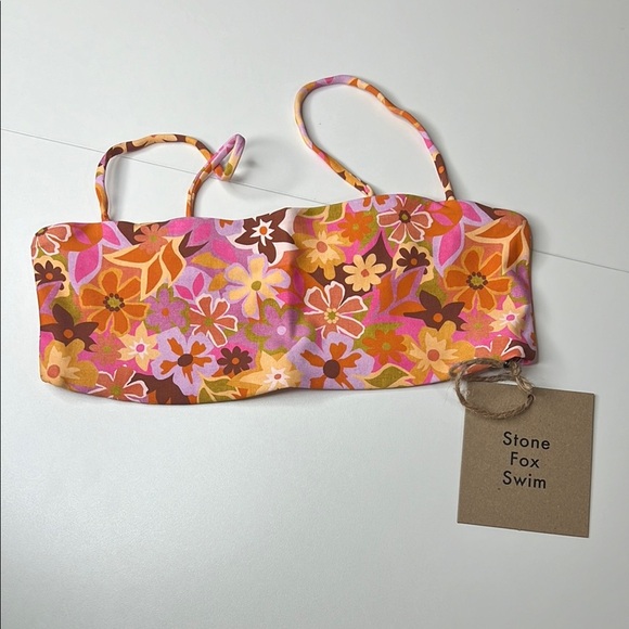 Stone Fox Swim Retro Pop Bikini Top XS - Picture 1 of 2